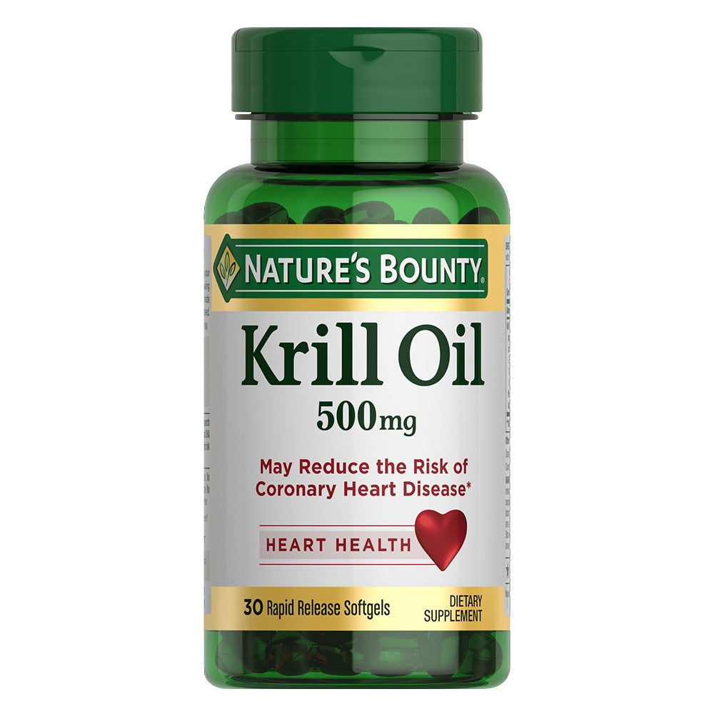 Natures Bounty Red Krill Oil 500Mg Omega-3 Softgels - 30 Ea